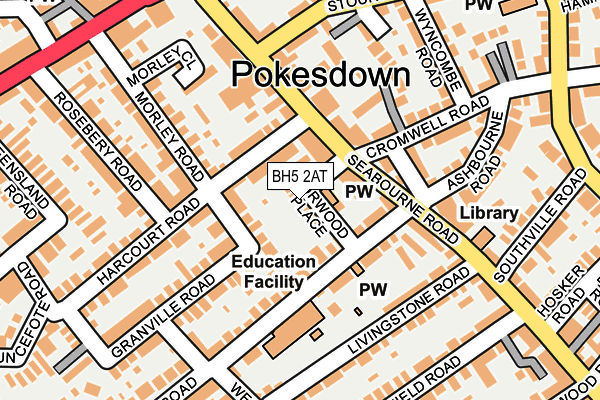 BH5 2AT map - OS OpenMap – Local (Ordnance Survey)