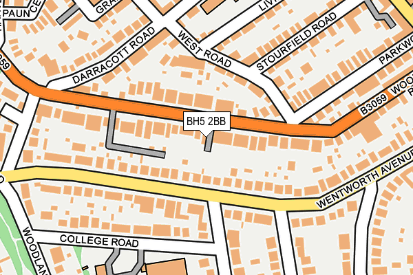 BH5 2BB map - OS OpenMap – Local (Ordnance Survey)
