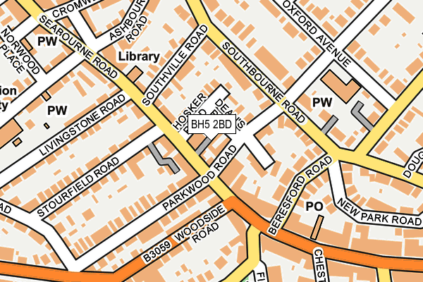 BH5 2BD map - OS OpenMap – Local (Ordnance Survey)