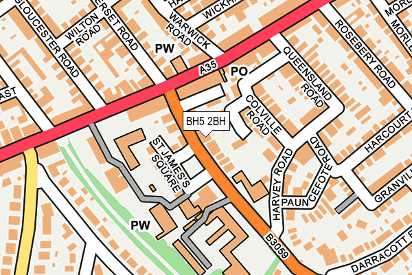 BH5 2BH map - OS OpenMap – Local (Ordnance Survey)