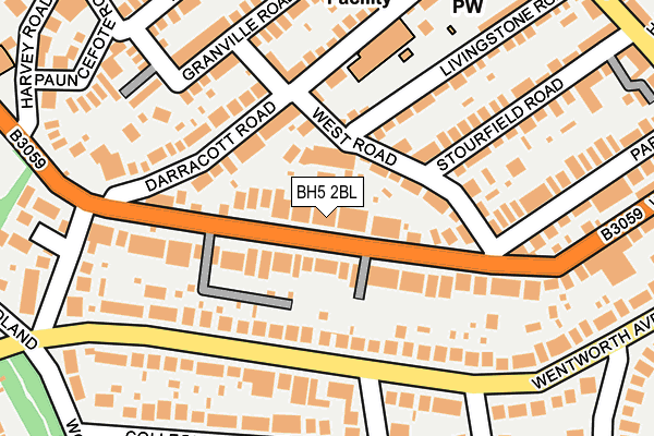 BH5 2BL map - OS OpenMap – Local (Ordnance Survey)