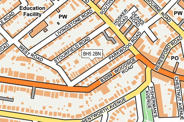 BH5 2BN map - OS OpenMap – Local (Ordnance Survey)
