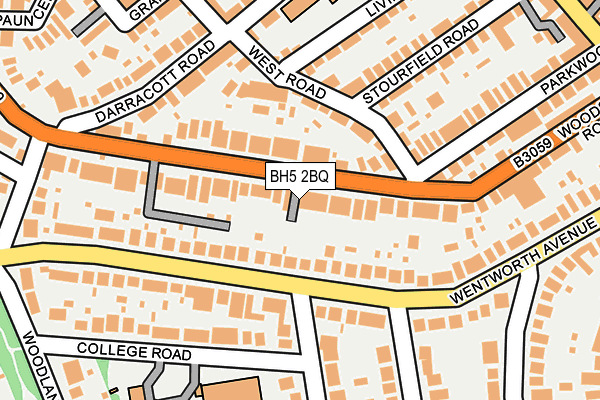 BH5 2BQ map - OS OpenMap – Local (Ordnance Survey)