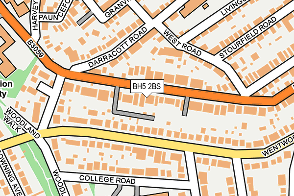 BH5 2BS map - OS OpenMap – Local (Ordnance Survey)