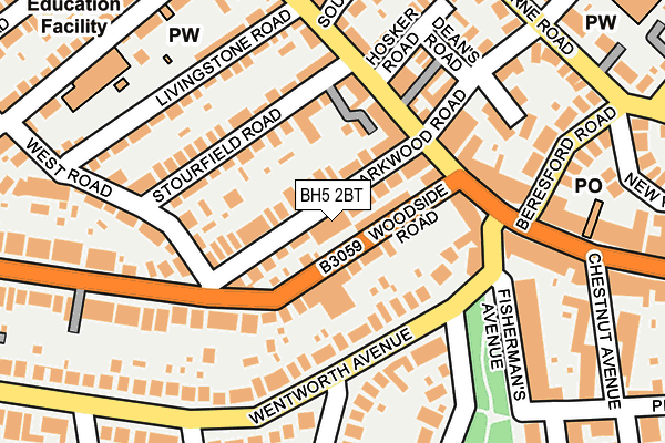 BH5 2BT map - OS OpenMap – Local (Ordnance Survey)