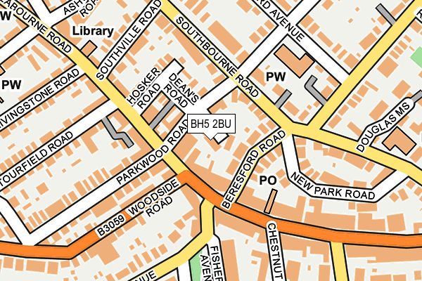 BH5 2BU map - OS OpenMap – Local (Ordnance Survey)