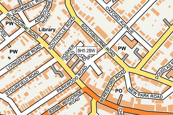 BH5 2BW map - OS OpenMap – Local (Ordnance Survey)