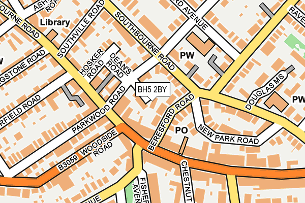 BH5 2BY map - OS OpenMap – Local (Ordnance Survey)