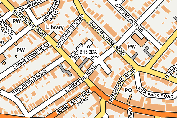 BH5 2DA map - OS OpenMap – Local (Ordnance Survey)