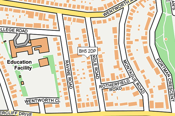 BH5 2DP map - OS OpenMap – Local (Ordnance Survey)