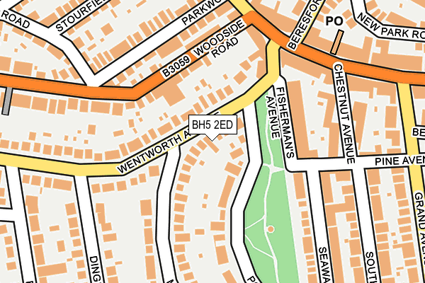 BH5 2ED map - OS OpenMap – Local (Ordnance Survey)