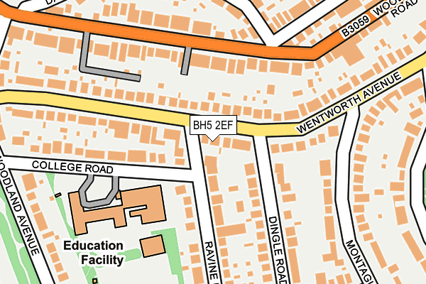 BH5 2EF map - OS OpenMap – Local (Ordnance Survey)