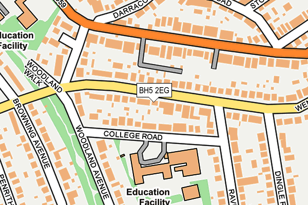 BH5 2EG map - OS OpenMap – Local (Ordnance Survey)