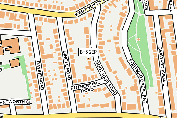 BH5 2EP map - OS OpenMap – Local (Ordnance Survey)