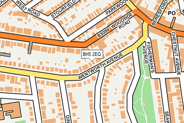 BH5 2EQ map - OS OpenMap – Local (Ordnance Survey)