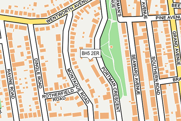 BH5 2ER map - OS OpenMap – Local (Ordnance Survey)