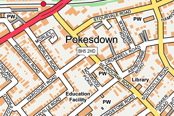 BH5 2HD map - OS OpenMap – Local (Ordnance Survey)