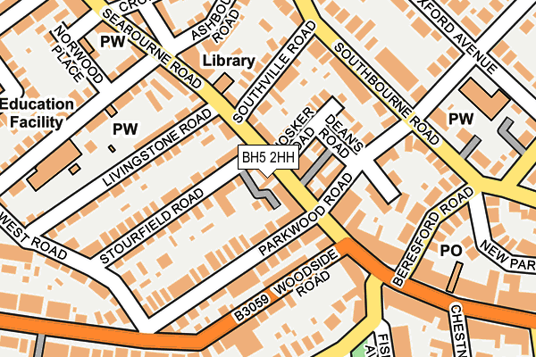 BH5 2HH map - OS OpenMap – Local (Ordnance Survey)
