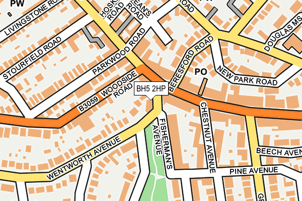 BH5 2HP map - OS OpenMap – Local (Ordnance Survey)