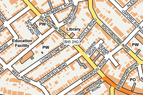 BH5 2HQ map - OS OpenMap – Local (Ordnance Survey)