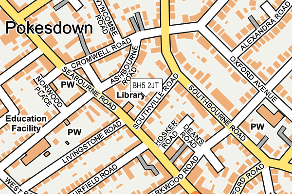 BH5 2JT map - OS OpenMap – Local (Ordnance Survey)