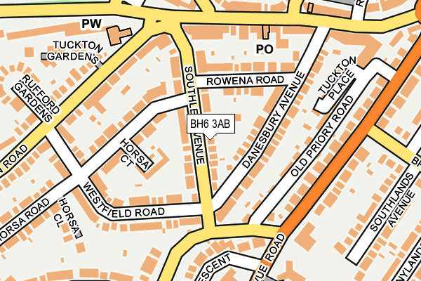 BH6 3AB map - OS OpenMap – Local (Ordnance Survey)