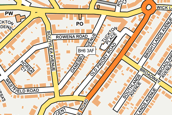 BH6 3AF map - OS OpenMap – Local (Ordnance Survey)