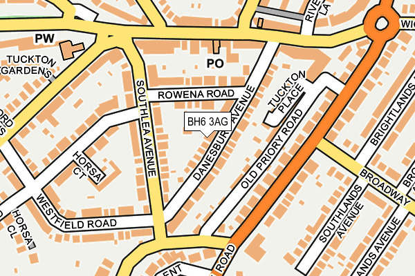 BH6 3AG map - OS OpenMap – Local (Ordnance Survey)