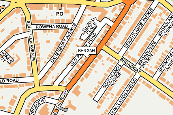 BH6 3AH map - OS OpenMap – Local (Ordnance Survey)