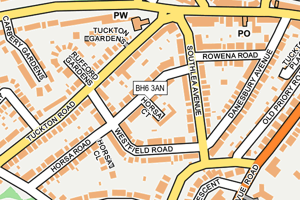 BH6 3AN map - OS OpenMap – Local (Ordnance Survey)