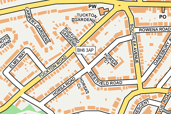 BH6 3AP map - OS OpenMap – Local (Ordnance Survey)