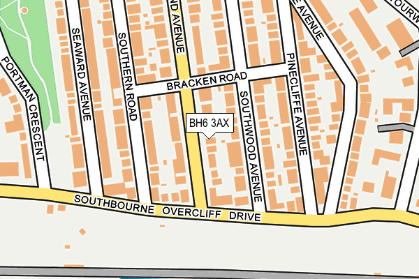 BH6 3AX map - OS OpenMap – Local (Ordnance Survey)