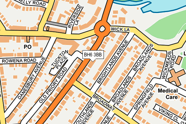 BH6 3BB map - OS OpenMap – Local (Ordnance Survey)