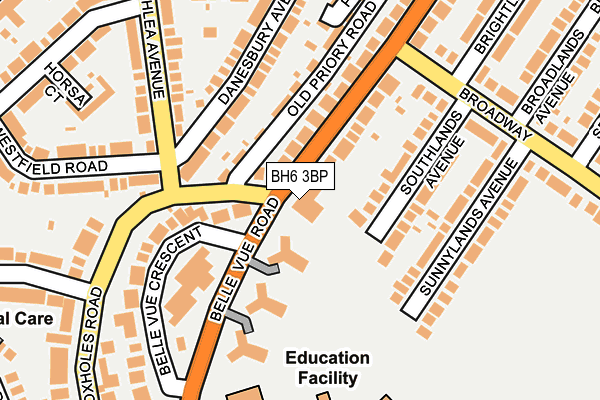 BH6 3BP map - OS OpenMap – Local (Ordnance Survey)