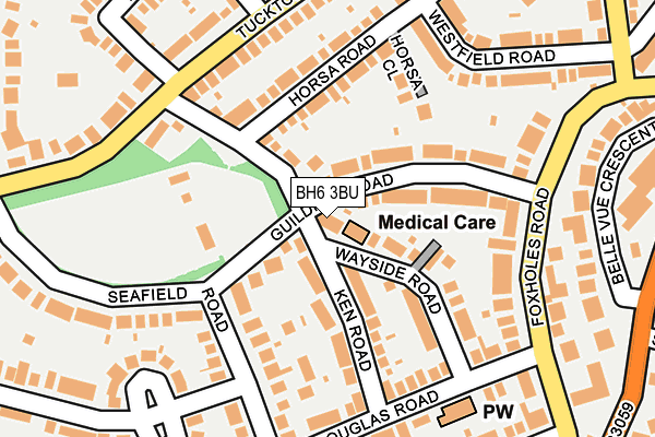 BH6 3BU map - OS OpenMap – Local (Ordnance Survey)