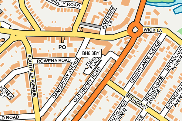 BH6 3BY map - OS OpenMap – Local (Ordnance Survey)