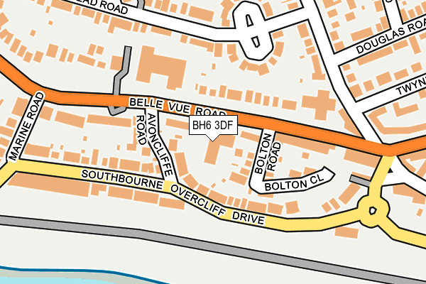BH6 3DF map - OS OpenMap – Local (Ordnance Survey)