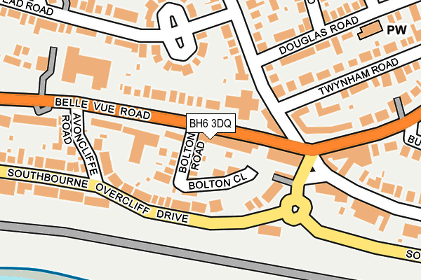 BH6 3DQ map - OS OpenMap – Local (Ordnance Survey)