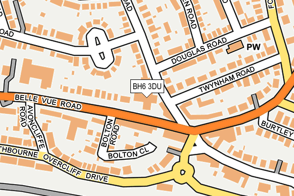 BH6 3DU map - OS OpenMap – Local (Ordnance Survey)