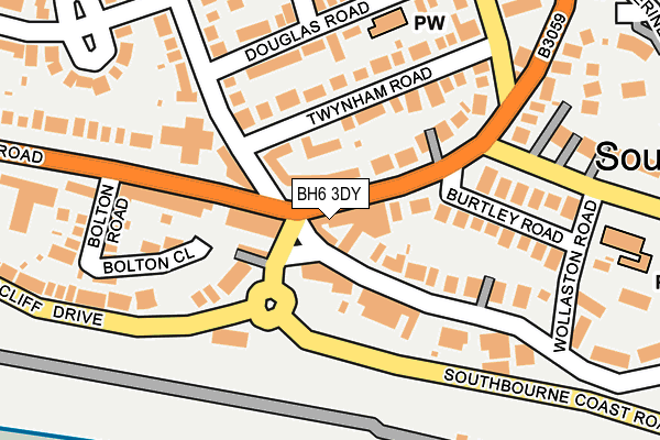 BH6 3DY map - OS OpenMap – Local (Ordnance Survey)