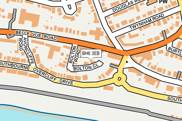 BH6 3EB map - OS OpenMap – Local (Ordnance Survey)