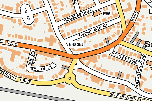 BH6 3EJ map - OS OpenMap – Local (Ordnance Survey)