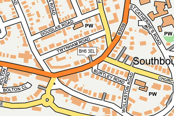 BH6 3EL map - OS OpenMap – Local (Ordnance Survey)