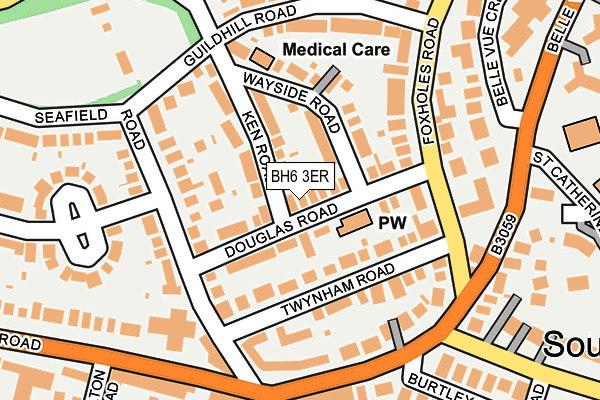 BH6 3ER map - OS OpenMap – Local (Ordnance Survey)