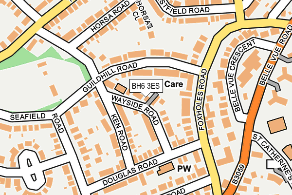 BH6 3ES map - OS OpenMap – Local (Ordnance Survey)