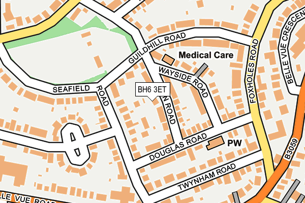 BH6 3ET map - OS OpenMap – Local (Ordnance Survey)