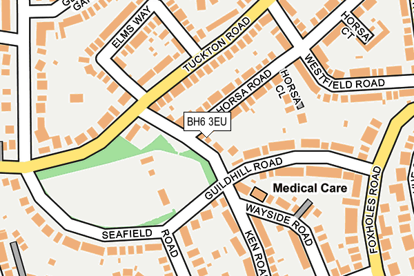 BH6 3EU map - OS OpenMap – Local (Ordnance Survey)