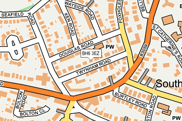 BH6 3EZ map - OS OpenMap – Local (Ordnance Survey)