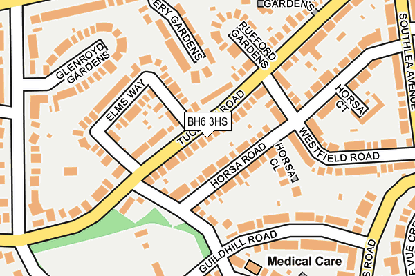BH6 3HS map - OS OpenMap – Local (Ordnance Survey)