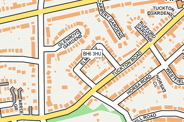 BH6 3HU map - OS OpenMap – Local (Ordnance Survey)